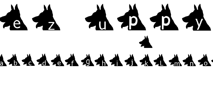 AEZ puppy dog  font